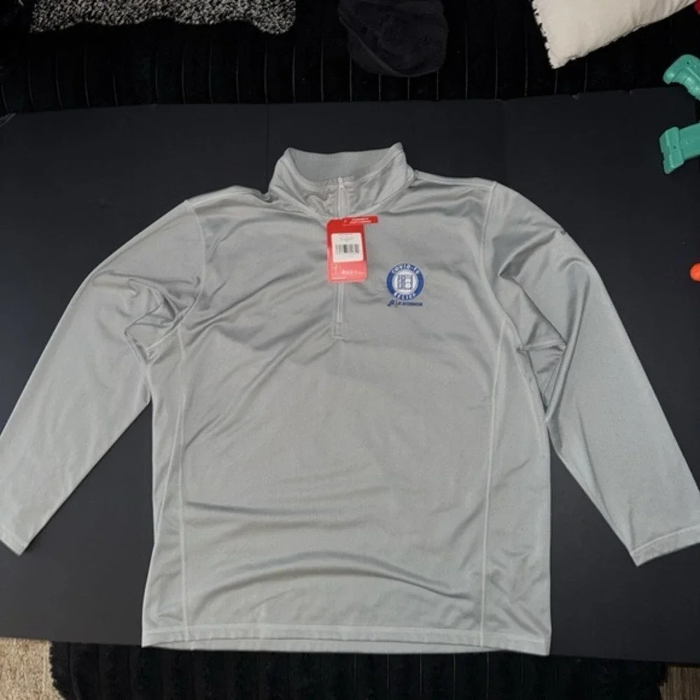 Men's XXL The North Face Gray 1/4 Zip Mock Neck Pullover Long Sleeve Activewear